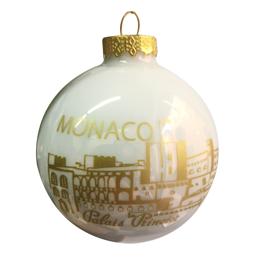 Boule de Noël Blanche Palais Princier