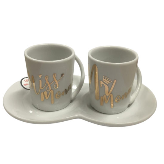 Coffret de tasses à moka Miss et Mister Monaco